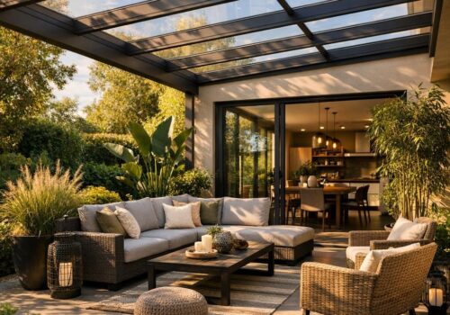 Mit einem Glas-Terrassendach den Sommer verlängern